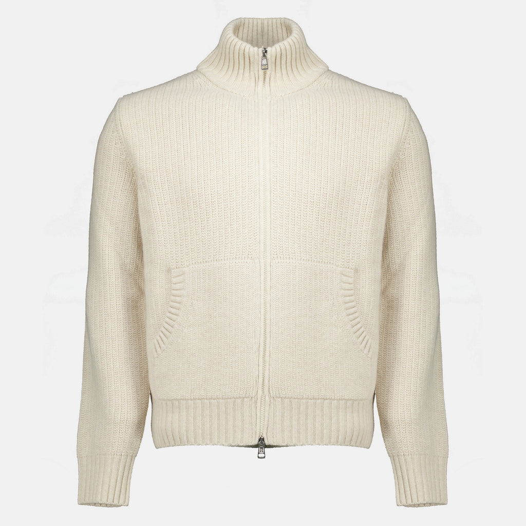Maille Beige Wollcardigan Moncler Beige Homme