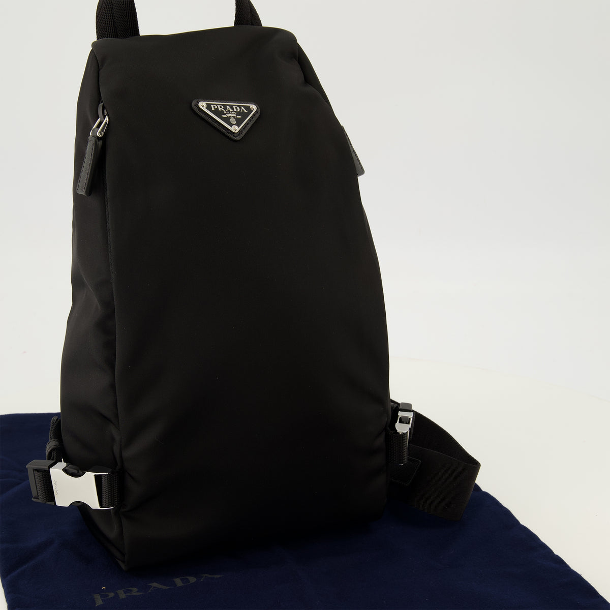 Sacs bandoulière ブラック リナイロン バックパック Prada Noir Homme