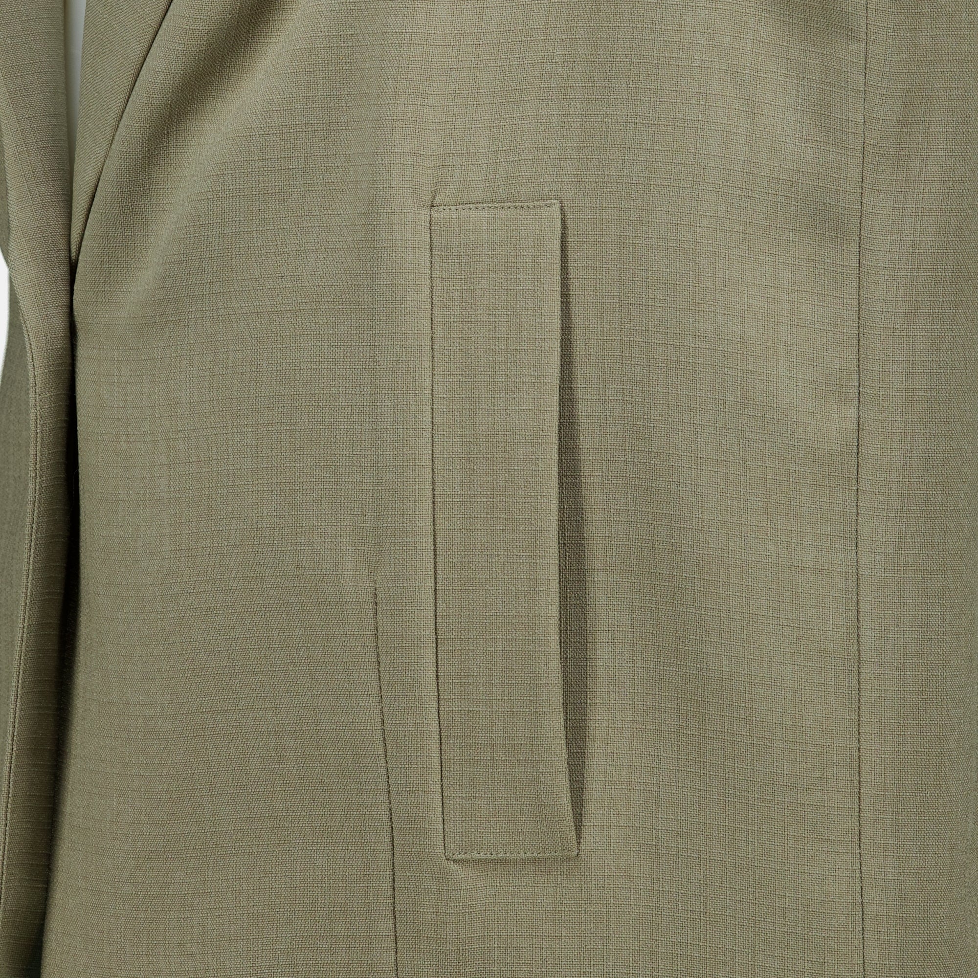 Vestes Blazer sem Mangas Caqui Iro Kaki Femme