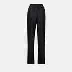 Pantalones Pantalones de Seda Mm6 Negro Femme