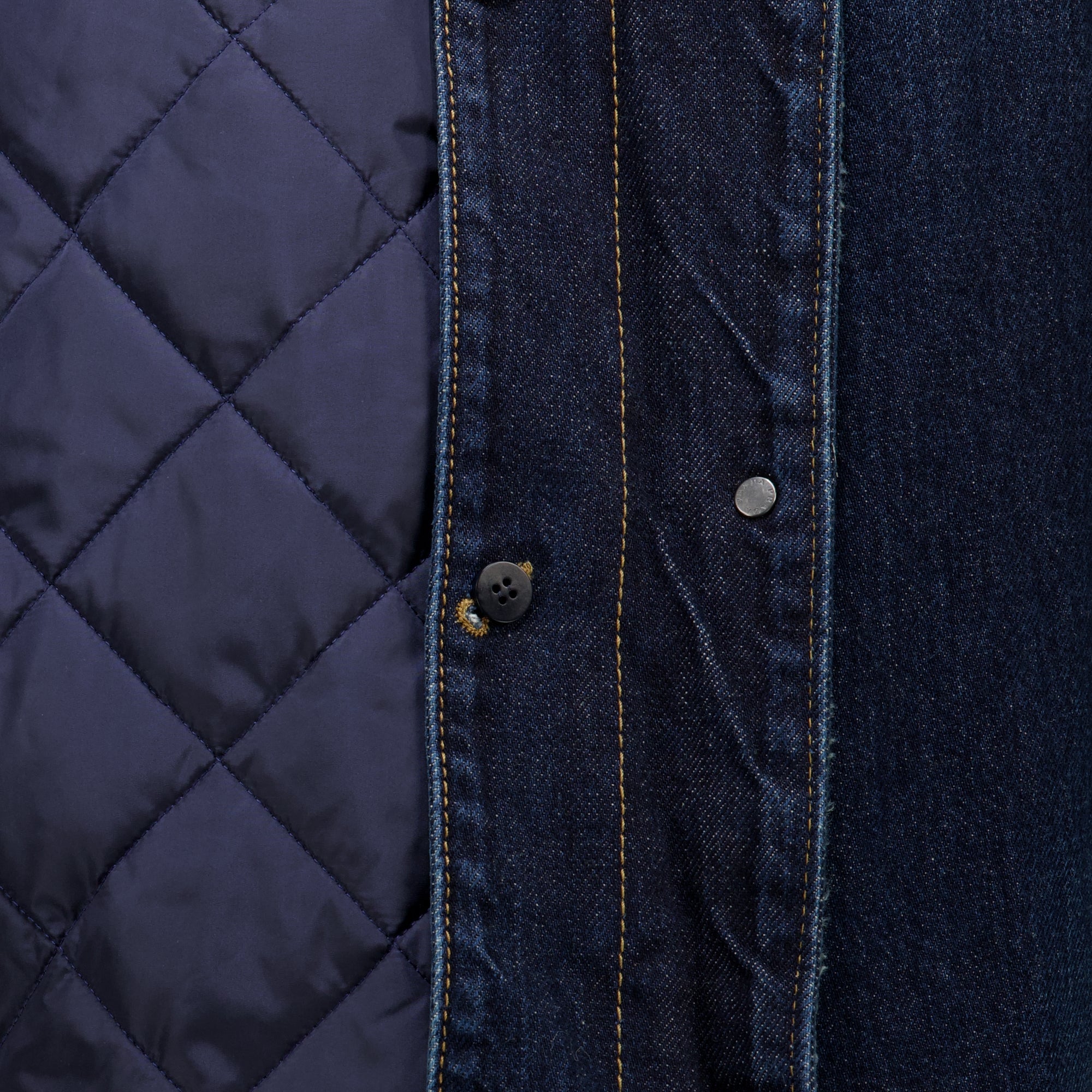 Vestes Casaco de Denim e Couro Azul Escuro Prada Bleu foncé Femme