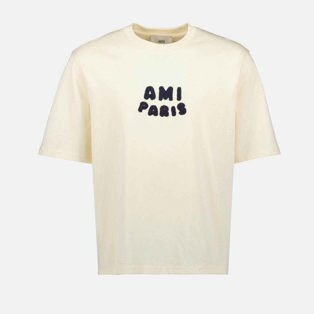T-shirts T-shirt patch Ami Paris Ami PARIS Beige Unisexe
