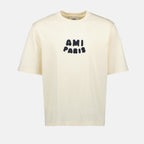 T-shirts T-shirt patch Ami Paris Ami PARIS Beige Unisexe