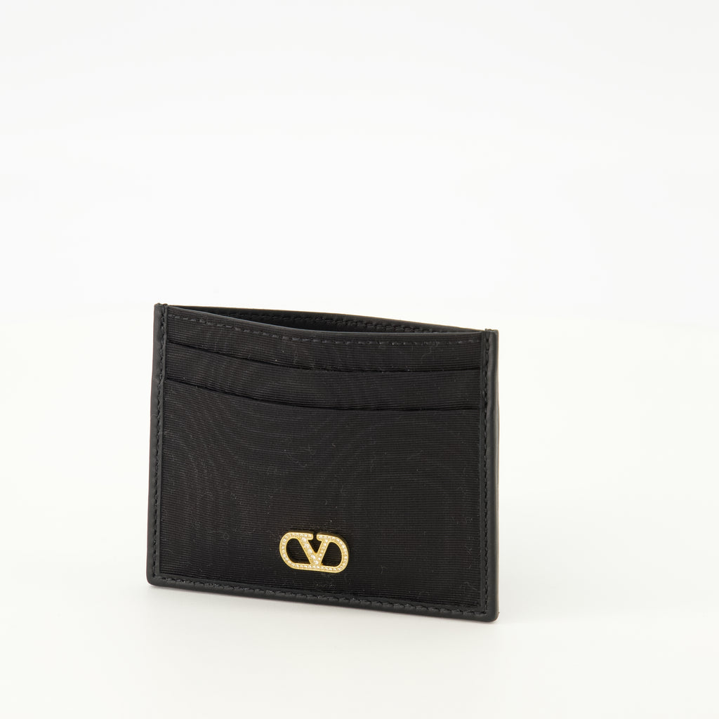 Petite maroquinerie 블랙 패브릭 VLogo 카드 홀더 Valentino Garavani Noir Femme