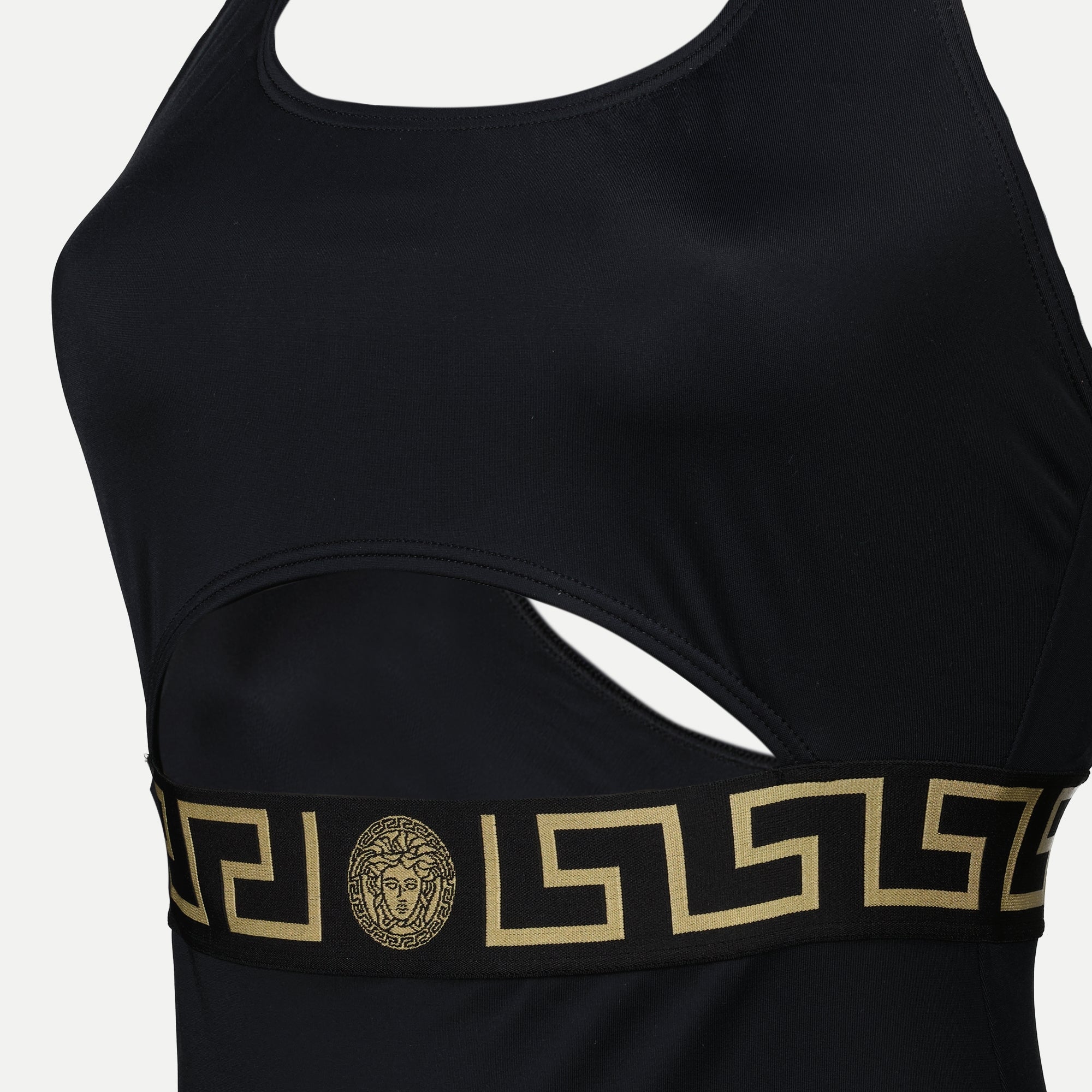 Beachwear Maillot de bain une pièce bordure Greca Versace Noir Femme