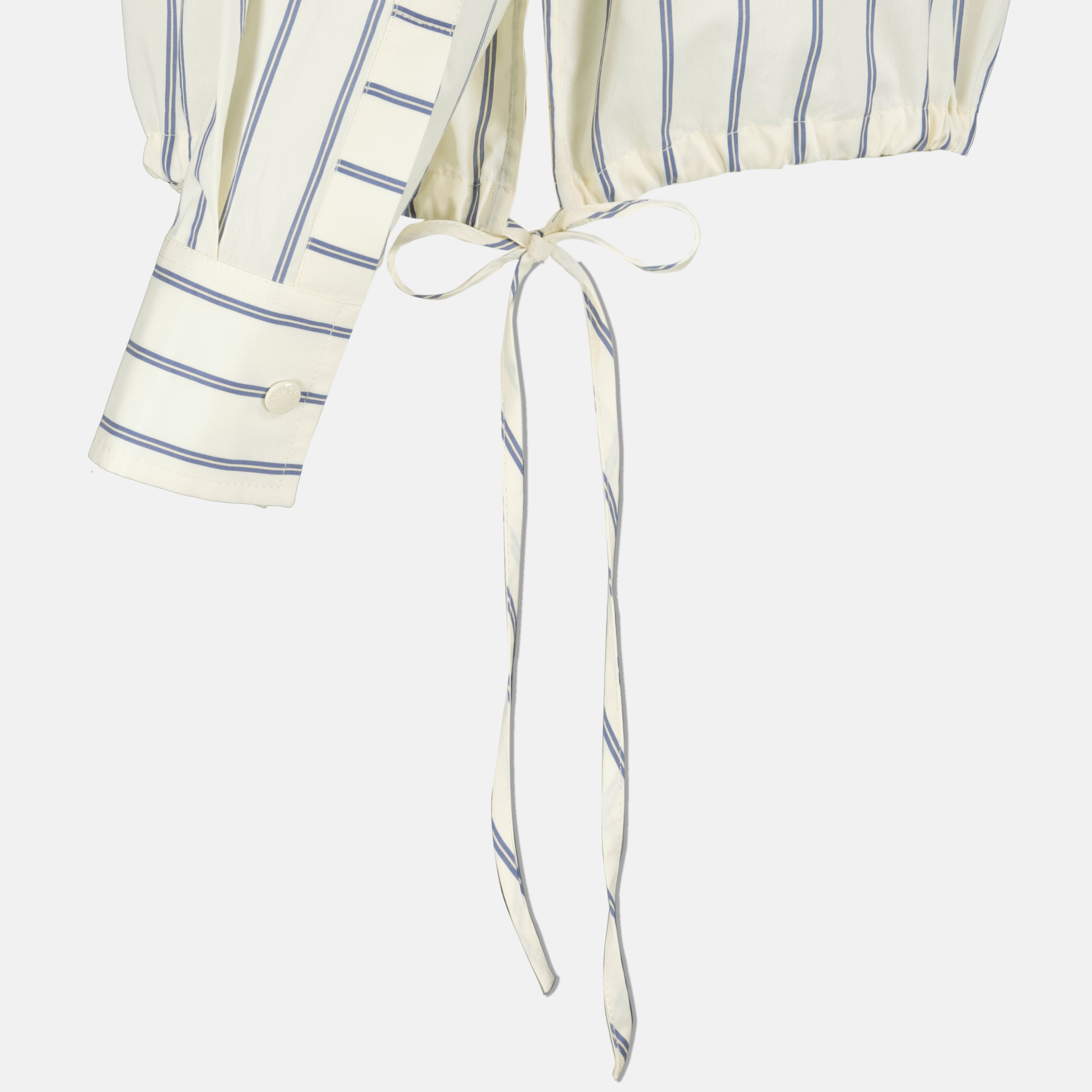 Chemises Chemise rayée en coton et soie Moncler Blanc Femme