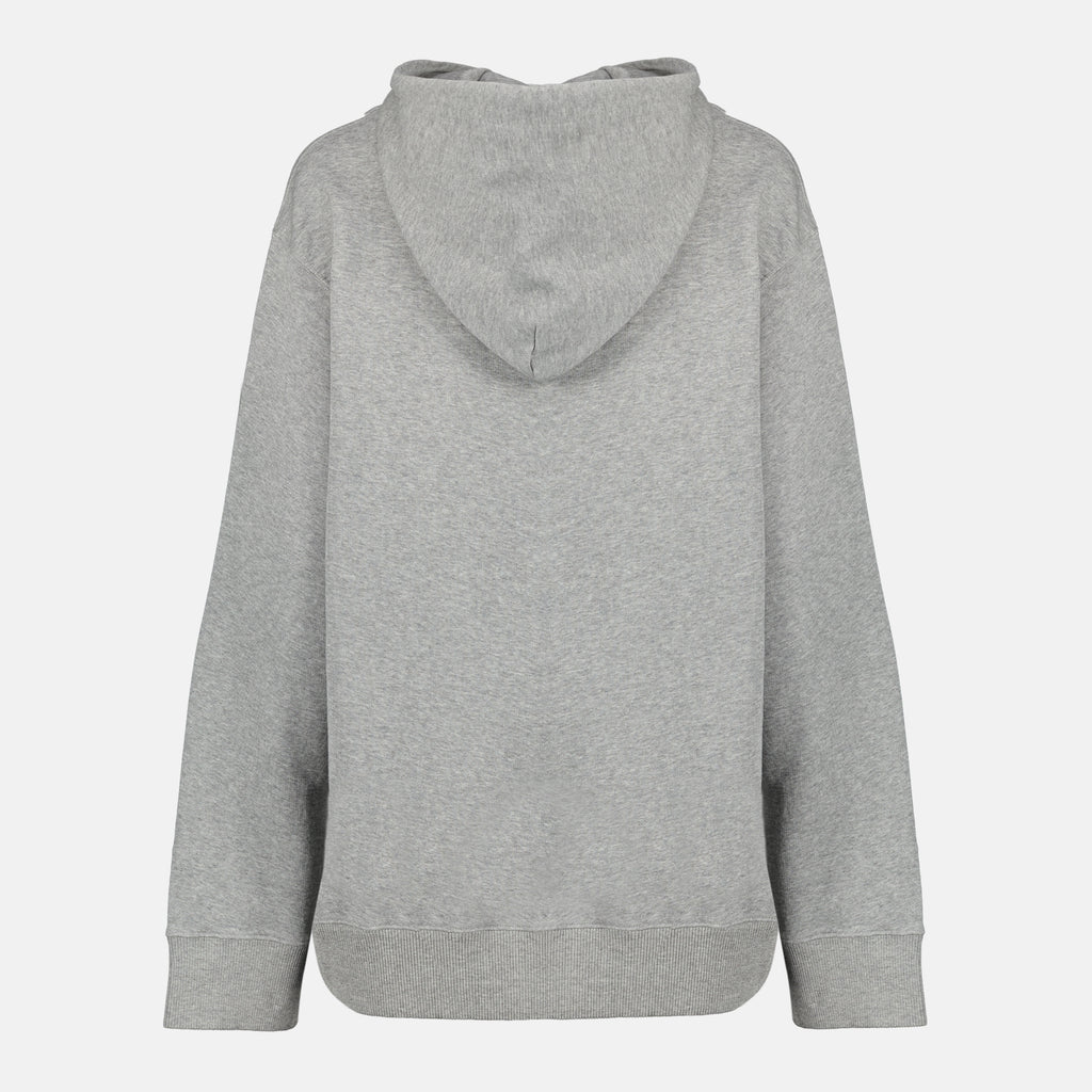 Image of the gray hoodie item from the brand Mm6 for Women - Spring-Summer 2026 - Back View