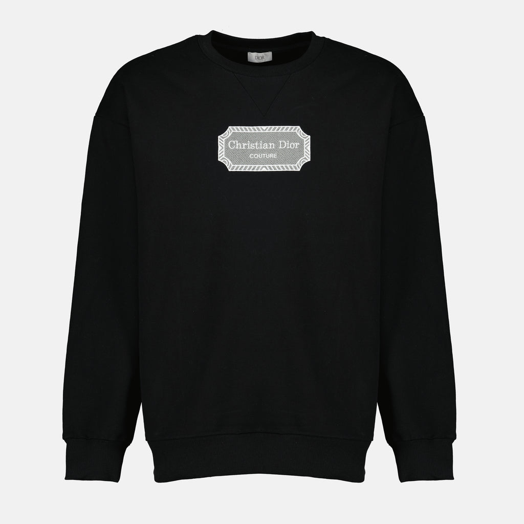 Imagen del sudadera negra Christian Dior Couture para hombre - Temporada Otoño-Invierno 2022 - Vista Frontal