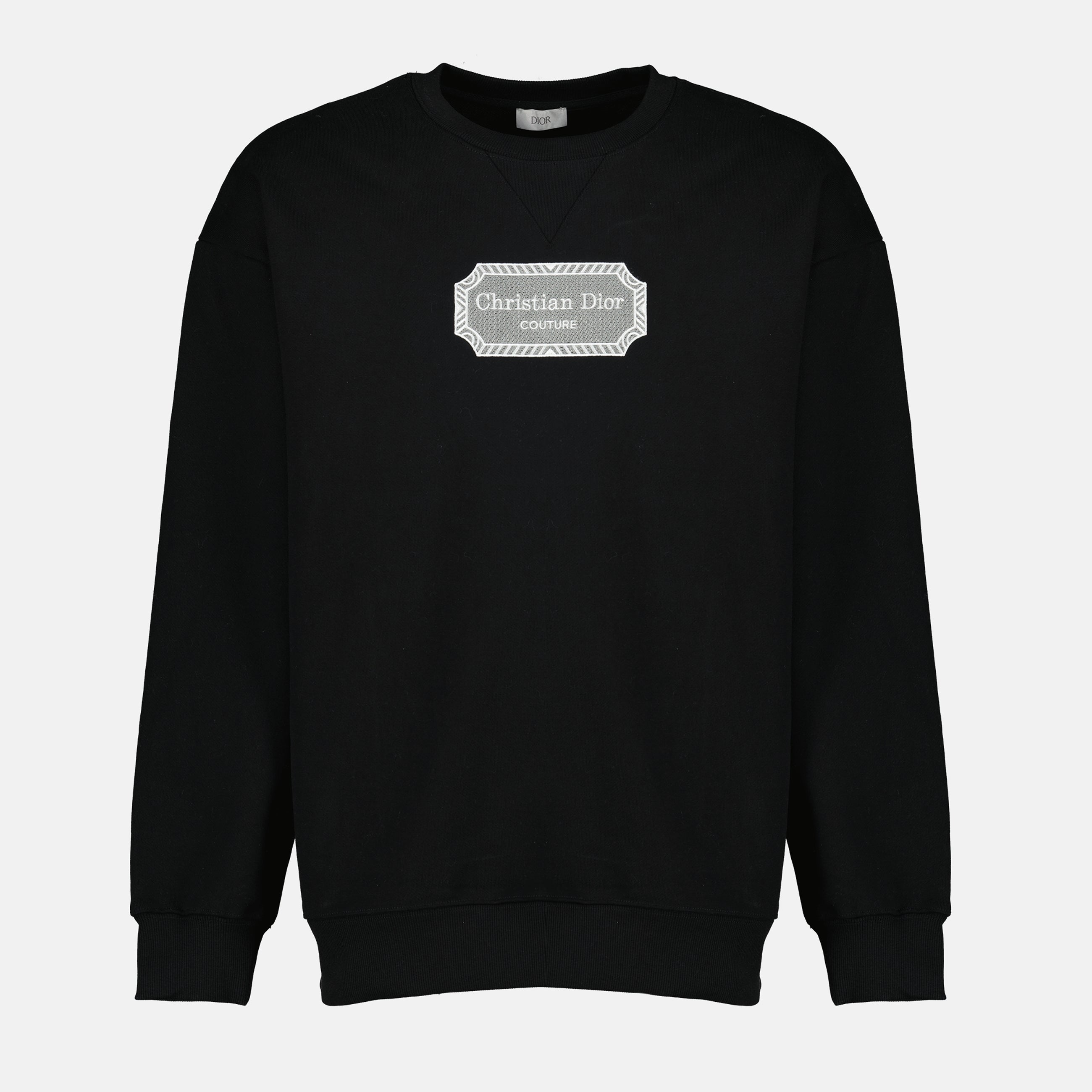 Imagen del sudadera negra Christian Dior Couture para hombre - Temporada Otoño-Invierno 2022 - Vista Frontal