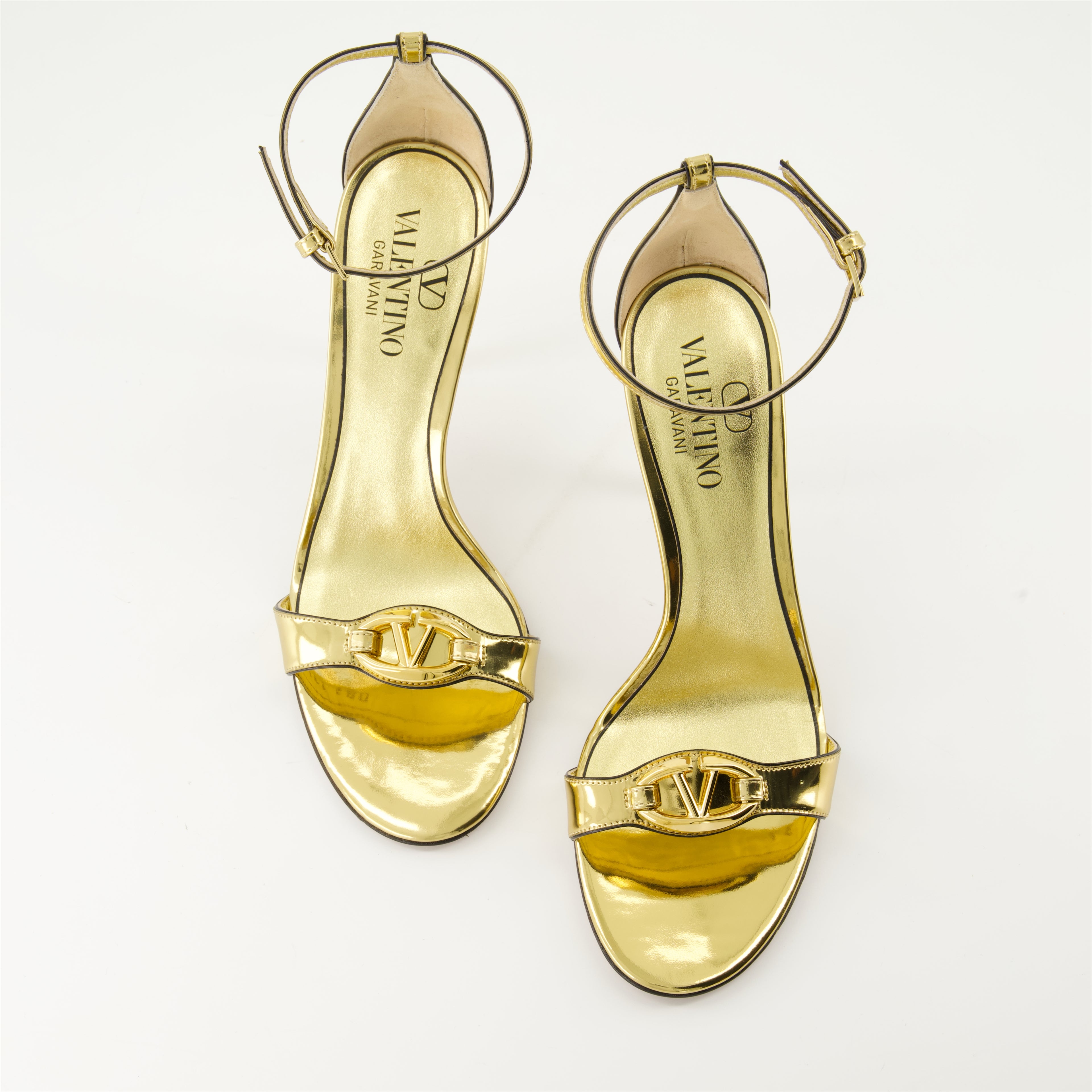 オープントゥシューズ VLogo ヒールサンダル Valentino Garavani 金 Femme