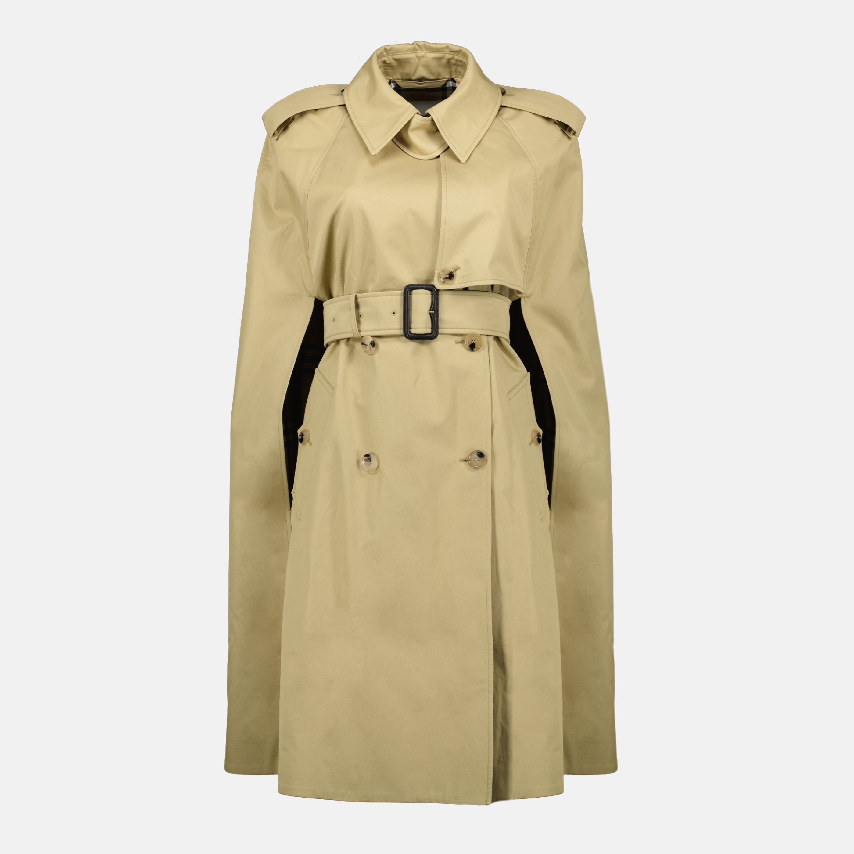 Bild des Burberry Damen Belmont Beige Trenchcapes - Frühjahr-Sommer 2026 - Vorderansicht