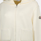 Vestes Veste zippée en coton Moncler Blanc Femme