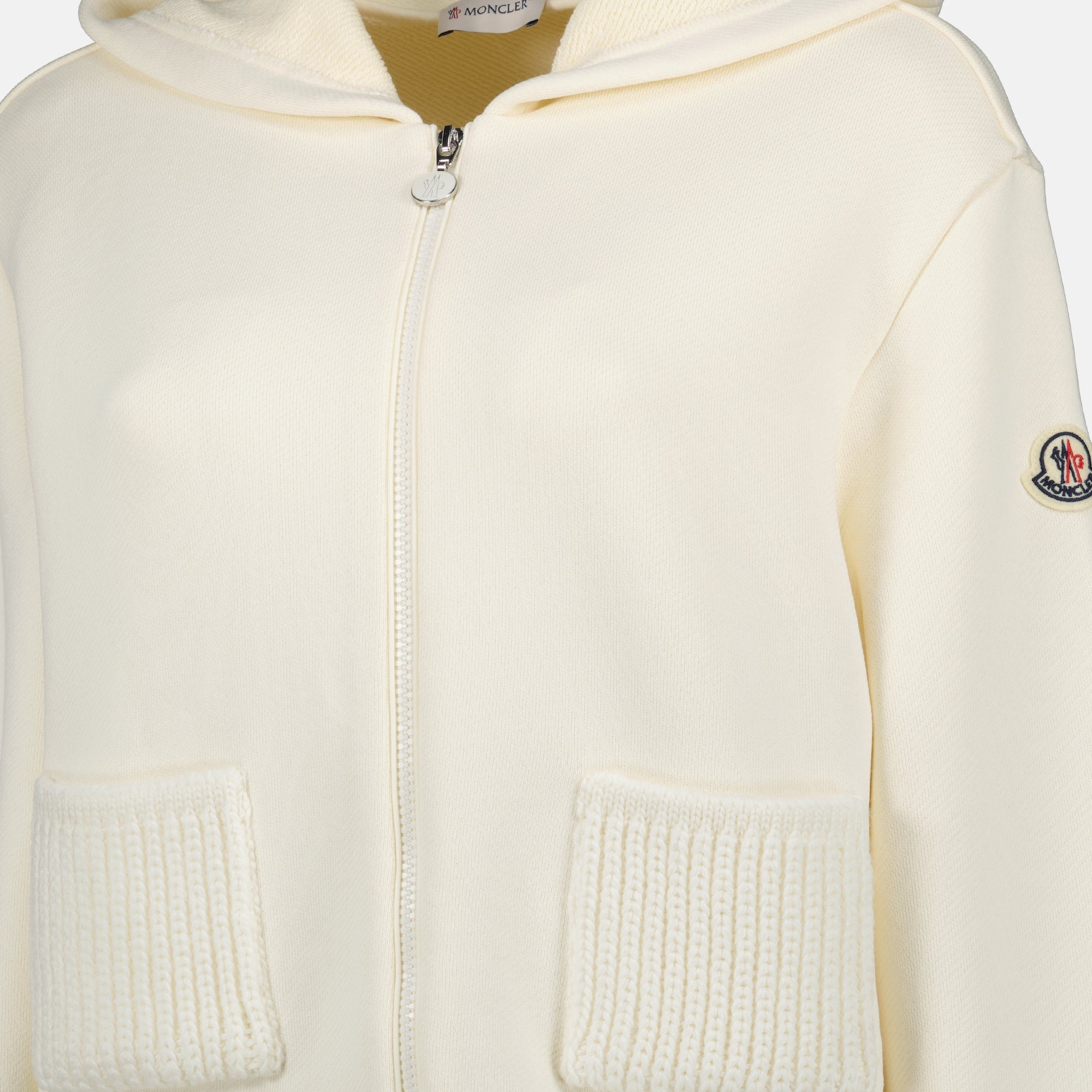 Vestes Veste zippée en coton Moncler Blanc Femme