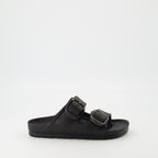 Chaussures ouvertes Sandali Arizona Big Buckle Birkenstock Noir Femme