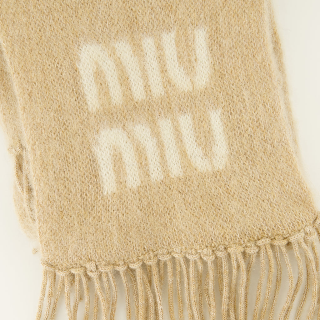 Écharpes, foulards et gants Cachecol de Mohair Bege Miu Miu Beige Femme