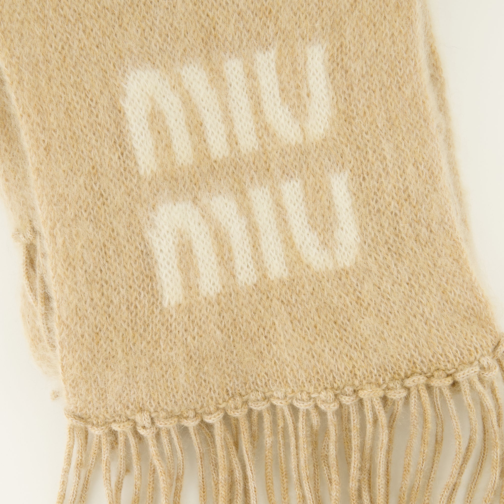 Écharpes, foulards et gants Cachecol de Mohair Bege Miu Miu Beige Femme