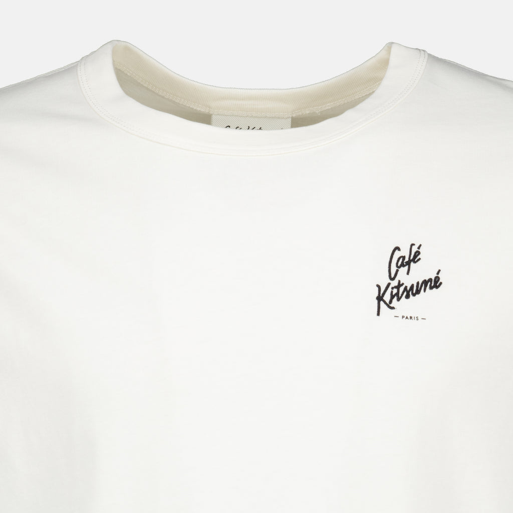 T-shirts 화이트 자수 티셔츠 Maison Kitsune Blanc Homme