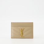 Petite maroquinerie Porte-cartes Cassandre Saint Laurent Beige Femme
