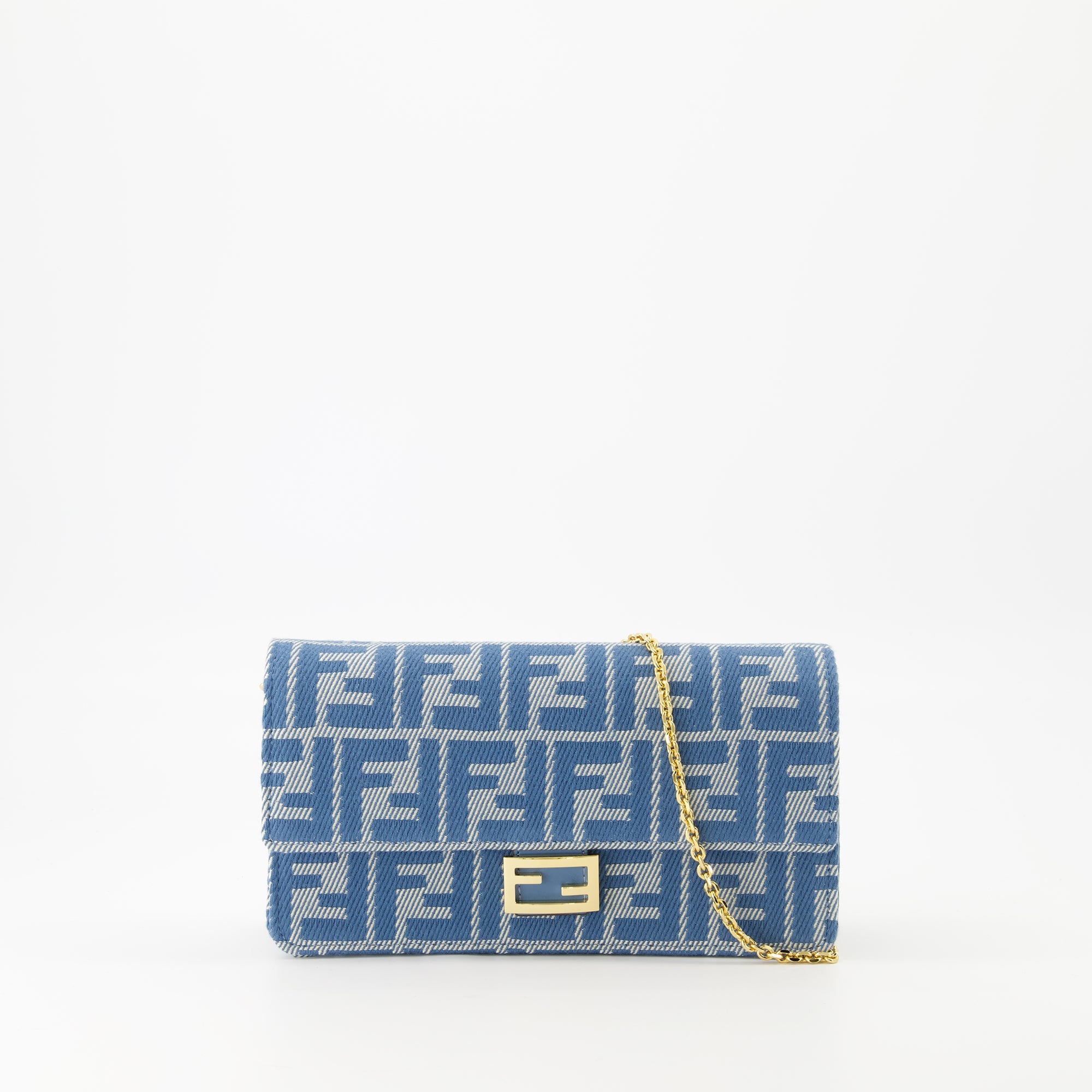 ハンドバッグ・ショルダーバッグ バゲットウォレット（チェーン付き） Fendi 青 Femme