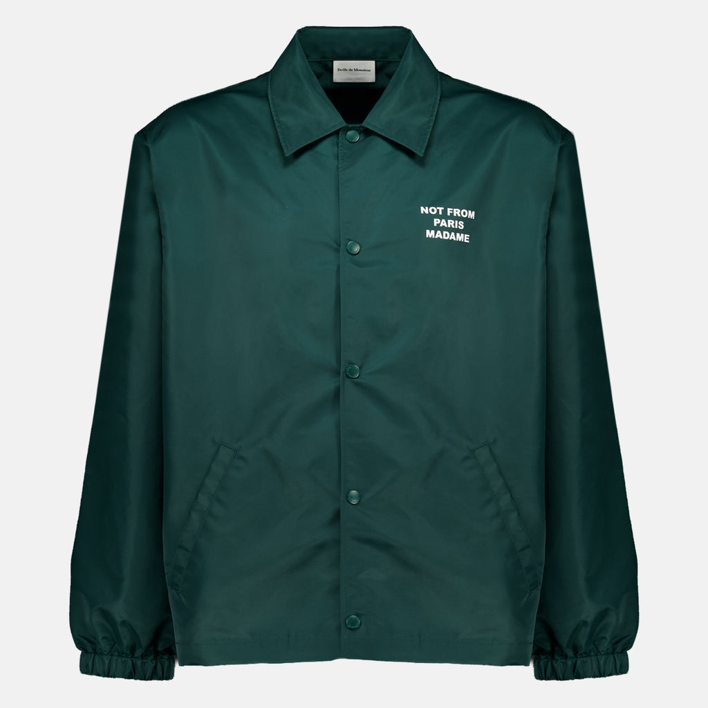 Vestes グリーン スローガン ジャケット Drole De Monsieur Vert Homme
