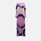 Kleider Tie and Dye Kleid Rabanne Lila Femme