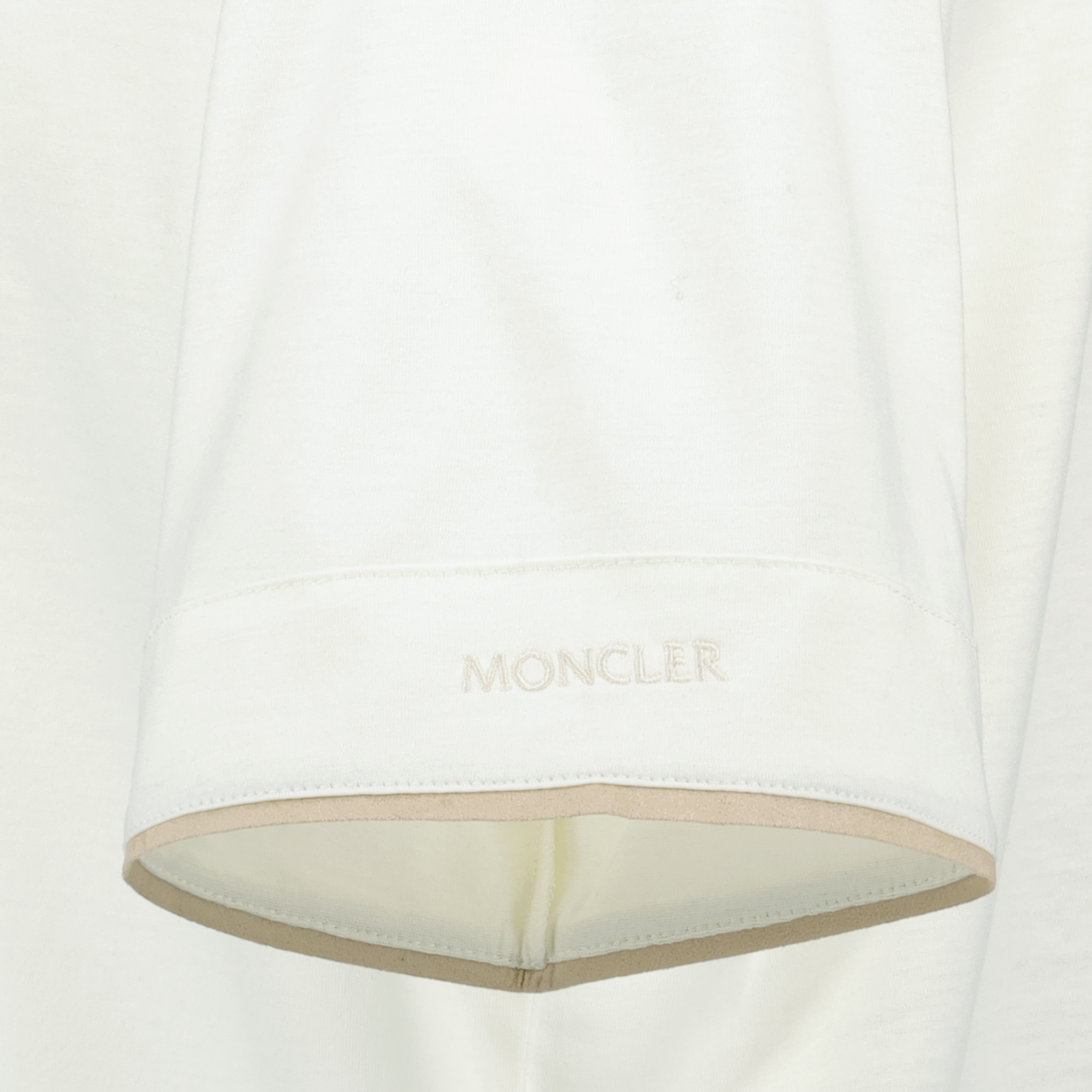 Camisetas T-shirt com Bordo Moncler Branco Homens
