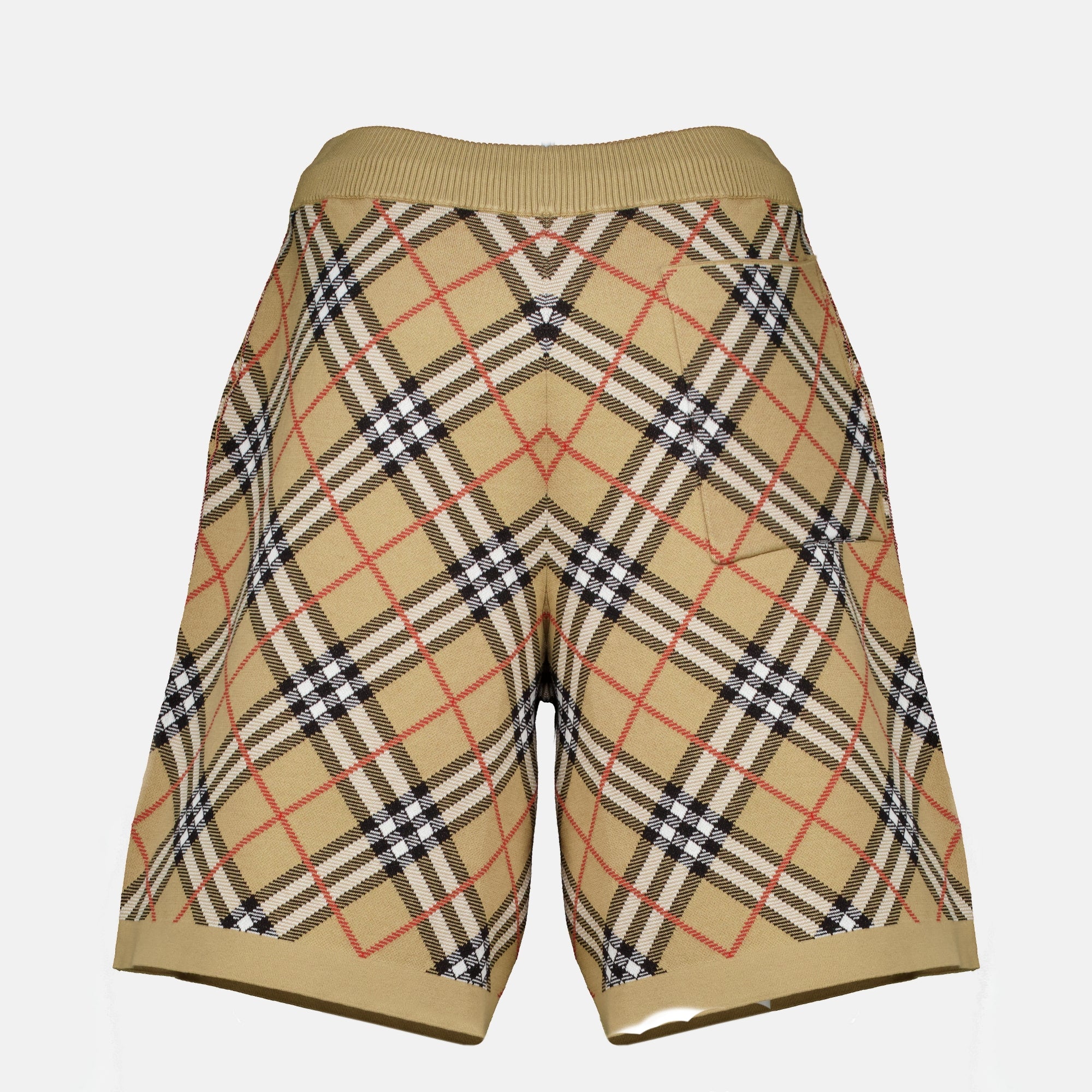Shorts Short Check en coton Burberry Beige Femme