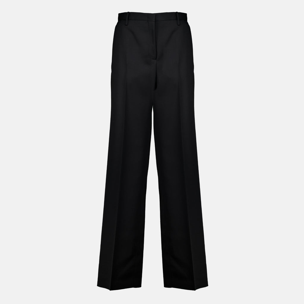 Pantalons Black Pleated Trousers Fendi Noir Femme
