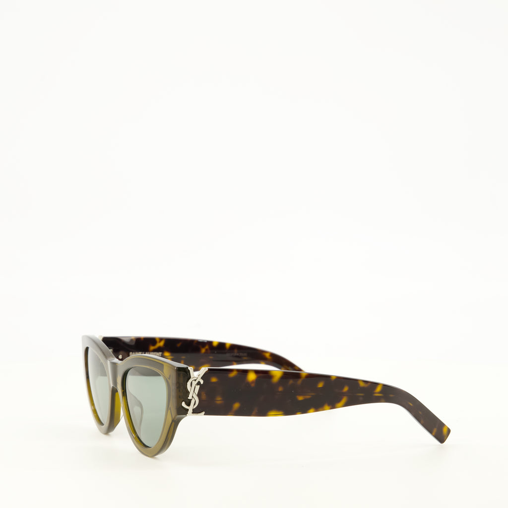 Lunettes Occhiali da sole SM M94 Kaki Saint Laurent Kaki Unisexe