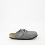 Zapatos abiertos Mules Trenzados Boston Birkenstock Gris Femme