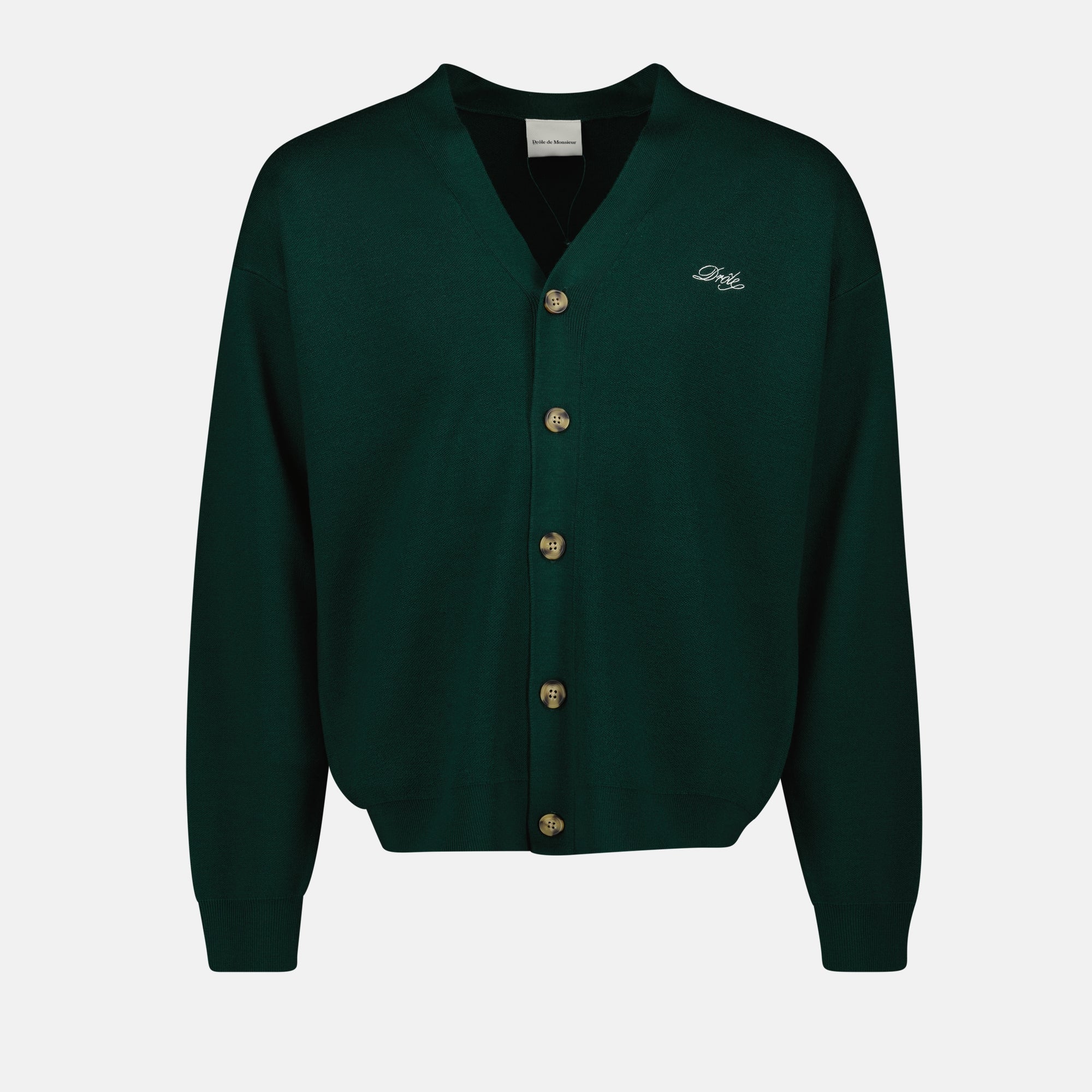 Maglieria Cardigan Divertente Drole De Monsieur Verde Homme