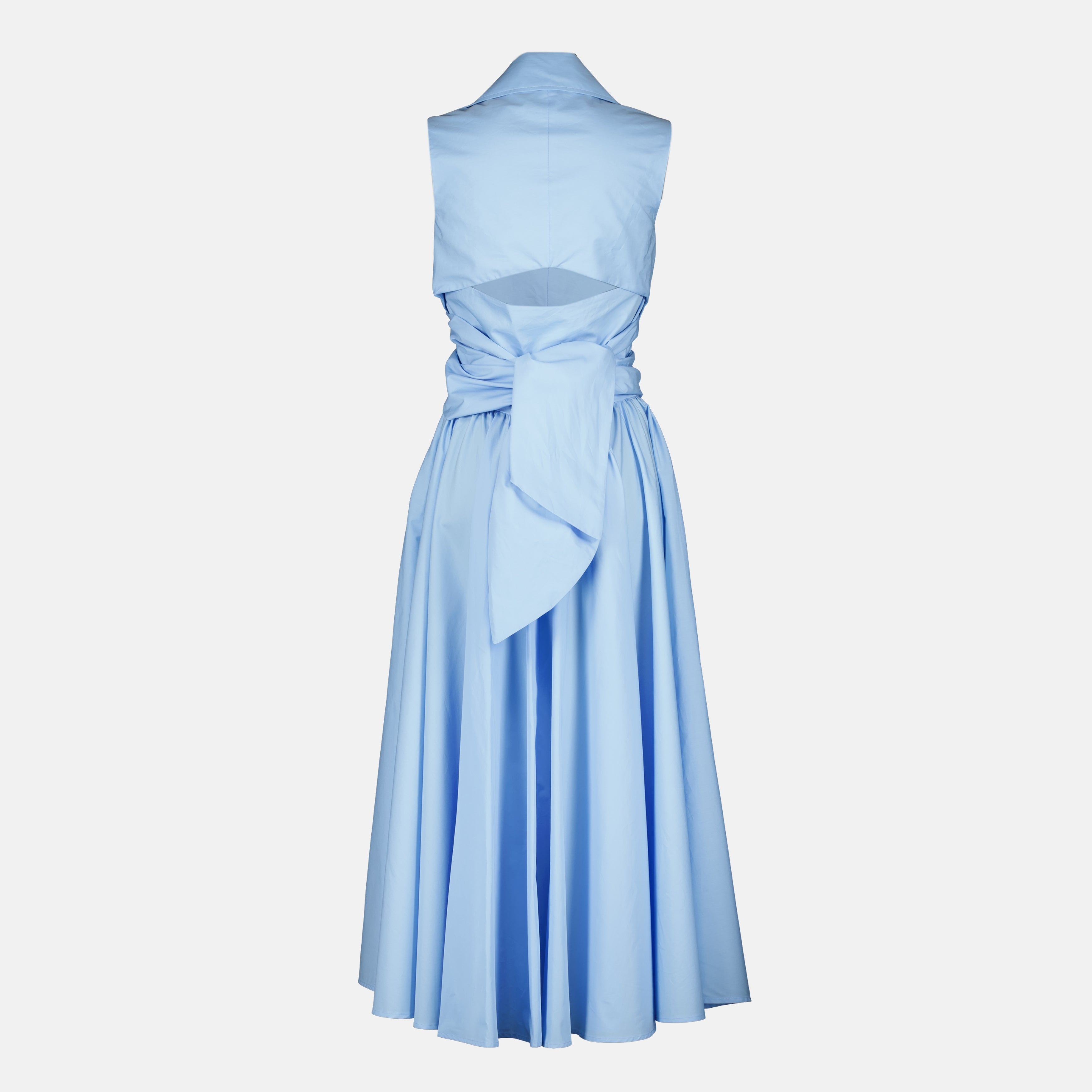 Robes Robe drapée bleu en coton bio Patou Bleu Femme