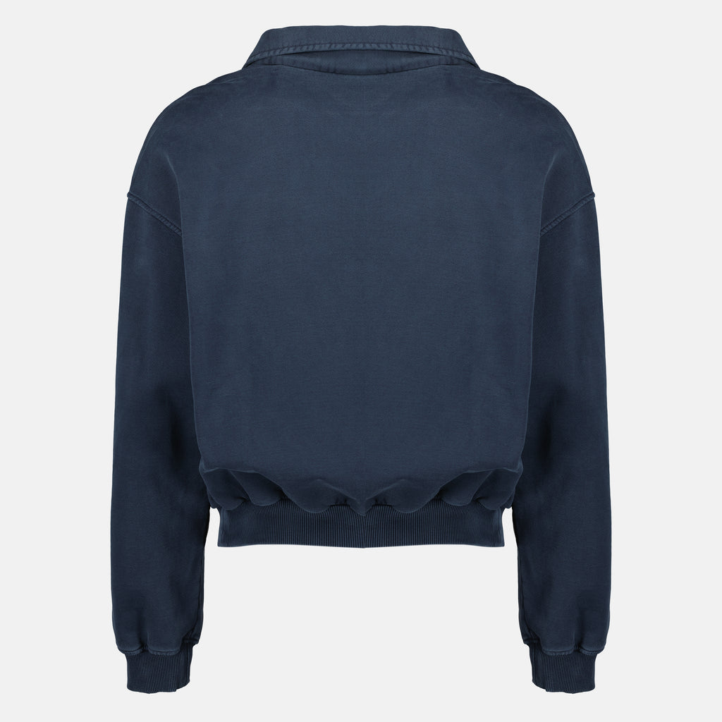 Image de l'article Sweatshirt à col bénitier bleu marine de la marque Dior pour Homme - Saison Printemps-Été 2026 - Vue de Dos