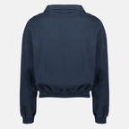 Image of the Dior Men’s Navy Blue Cowl Neck Sweatshirt - Spring-Summer 2026 - Back View