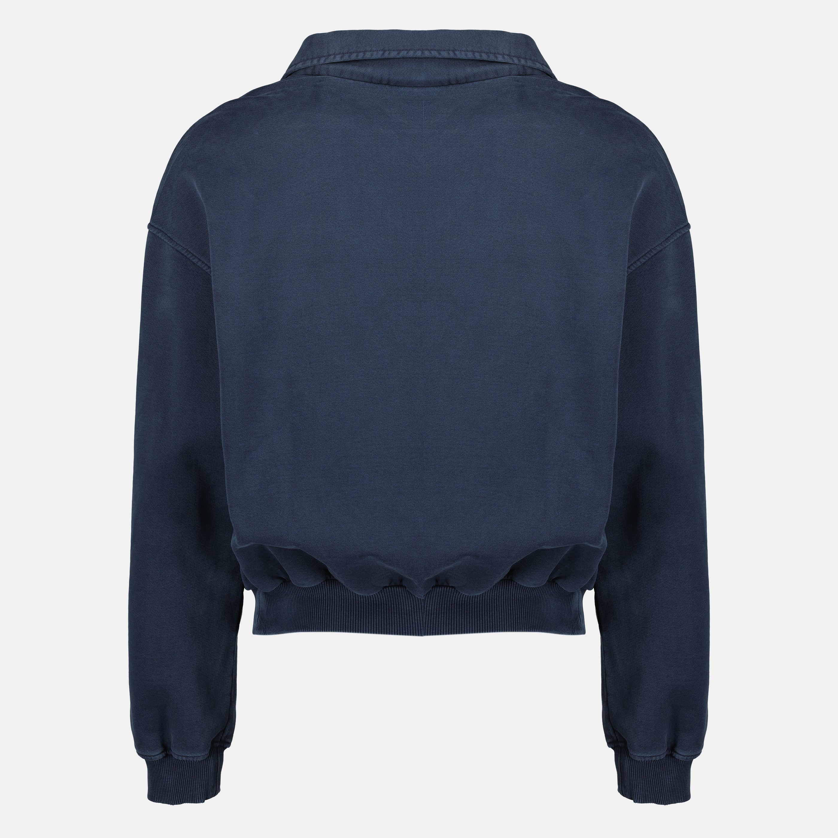 Image of the Dior Men’s Navy Blue Cowl Neck Sweatshirt - Spring-Summer 2026 - Back View