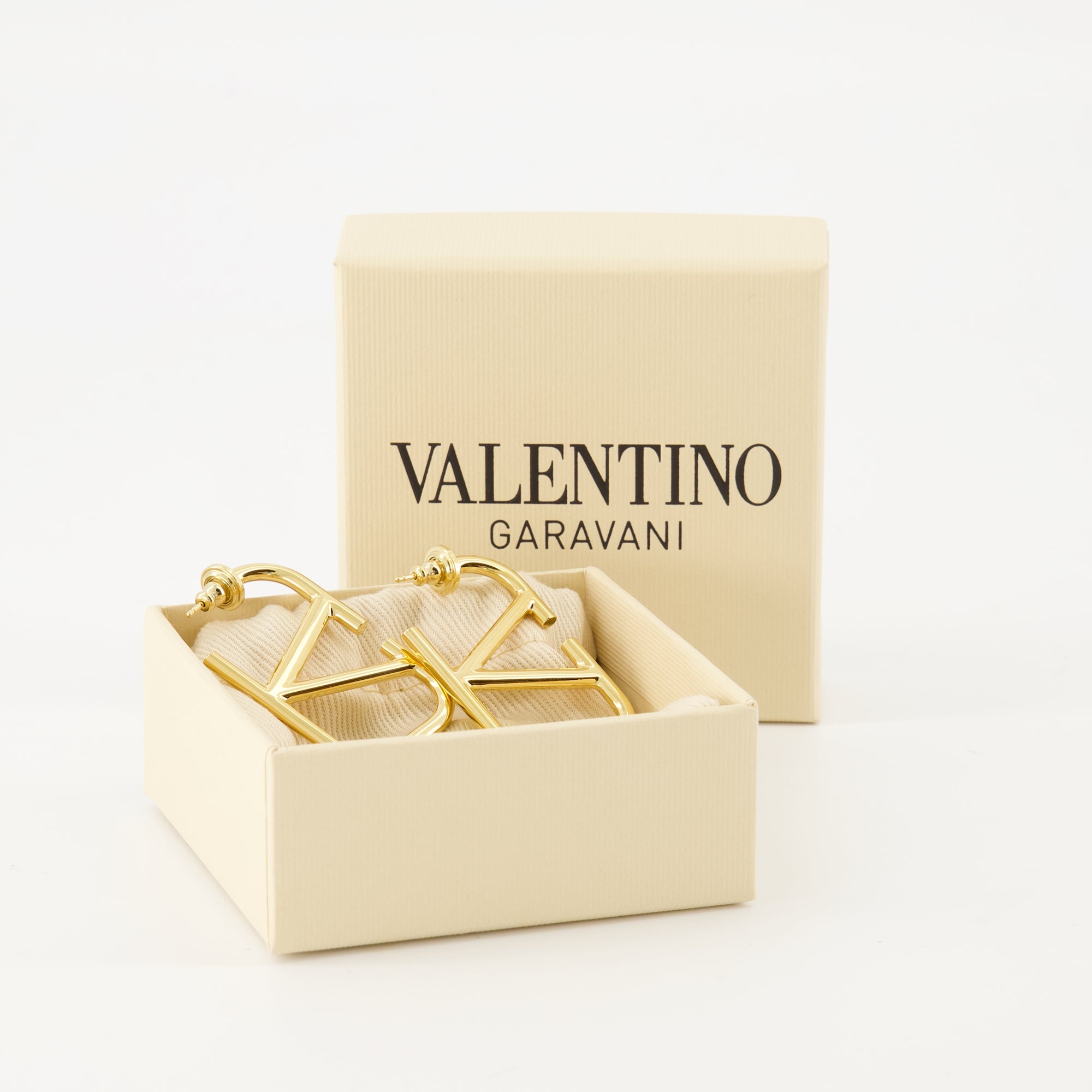 Bijoux VLogoゴールドメタルイヤリング Valentino Garavani Doré Femme