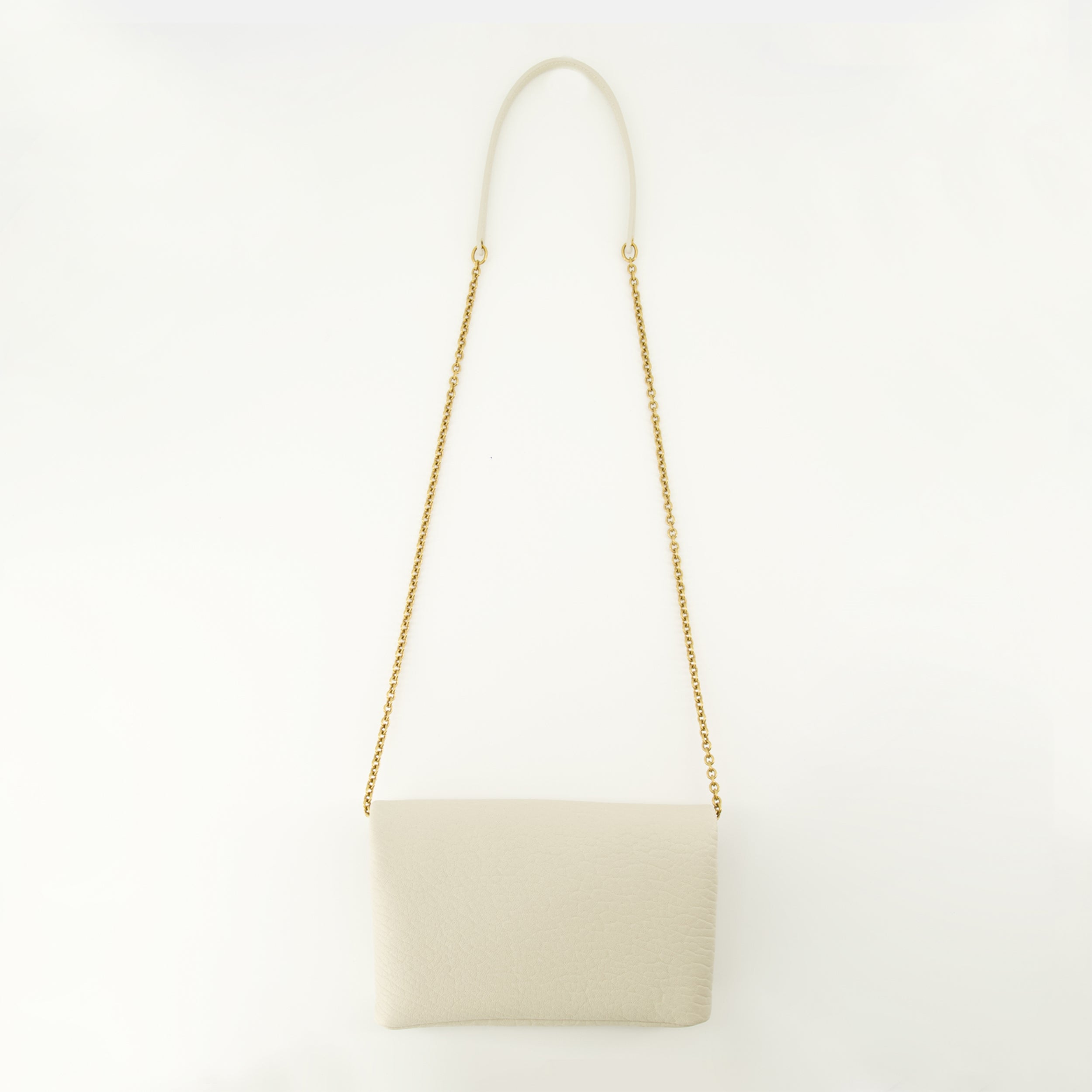 Sacs bandoulière Cassandre Chain Pouch Saint Laurent Beige Femme