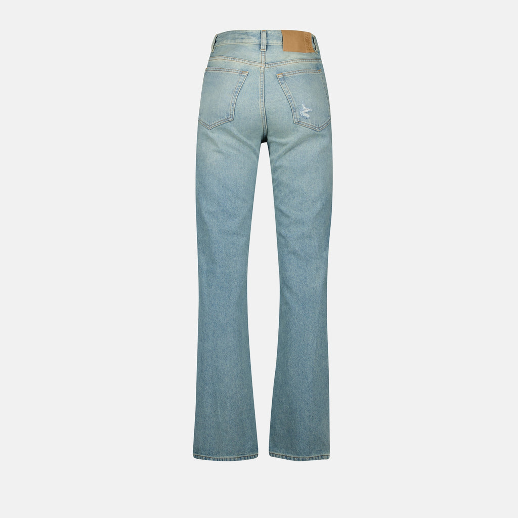 팬츠 테이프 밴드 진 Mm6 파란색 Femme