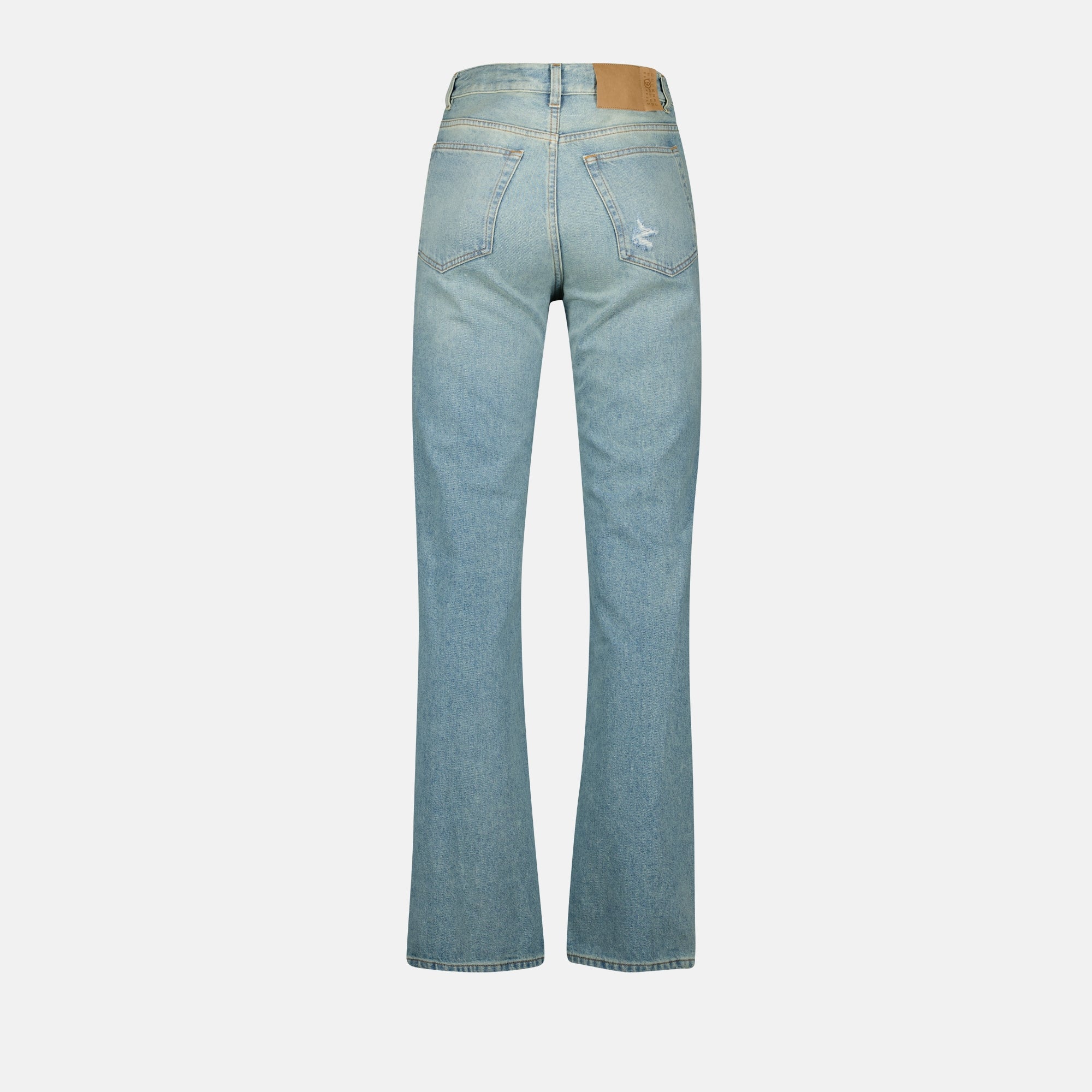 Hosen Tape Band Jeans Mm6 Blau Femme