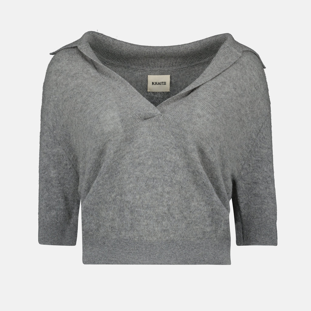 폴로 셔츠 Polo Shrunken jo Khaite 회색 Femme