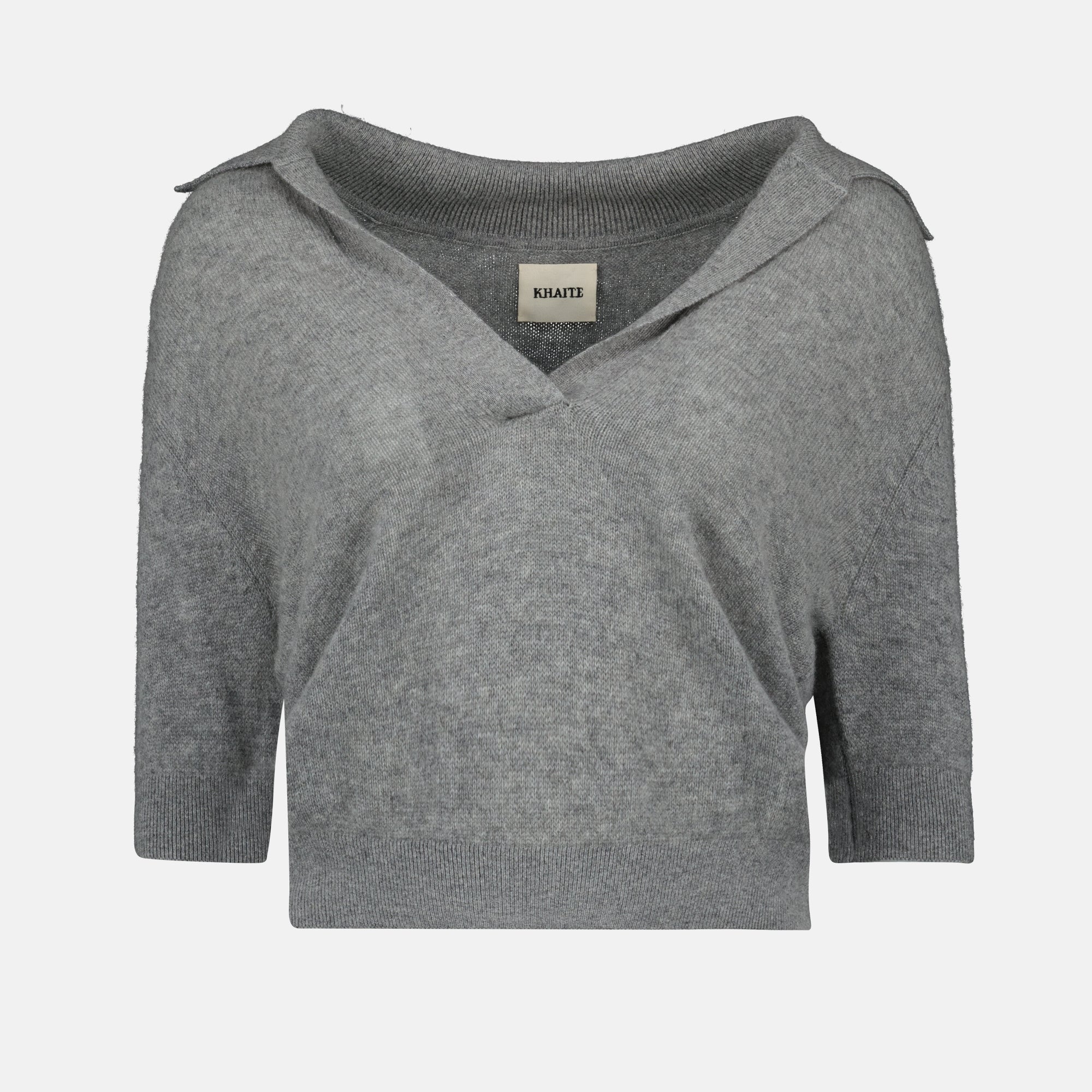 폴로 셔츠 Polo Shrunken jo Khaite 회색 Femme