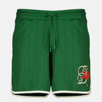 Image de l'article Short D-Hibiscus vert en coton de la marque Drole De Monsieur pour Homme - Saison Printemps-Été 2026 - Vue de Face