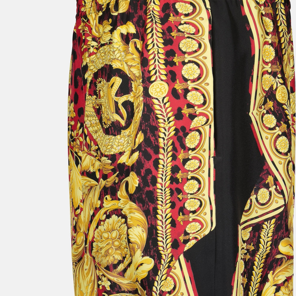 Shorts Short en soie Barocco Versace Red Homme