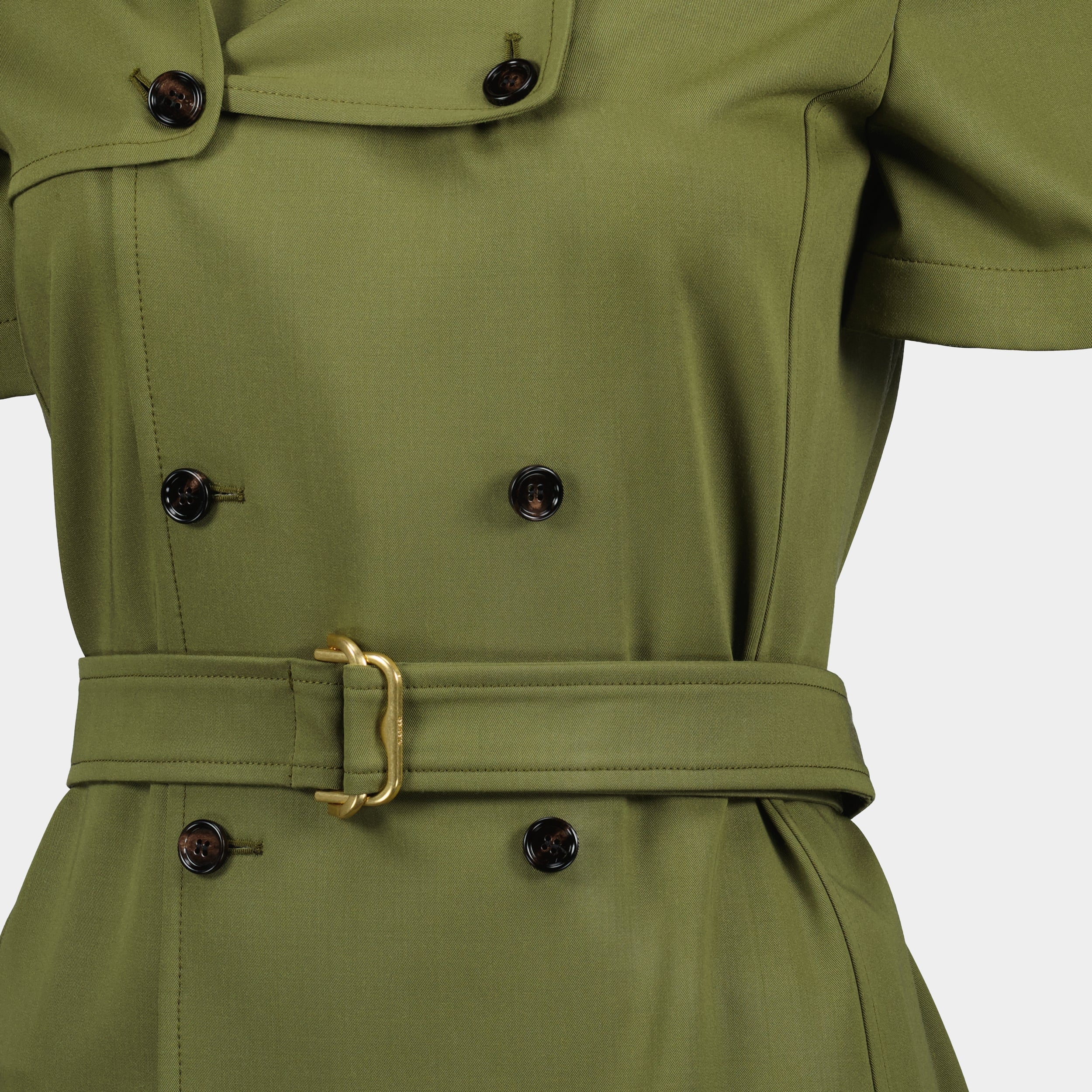 Robes Robe trench verte Burberry Kaki Femme