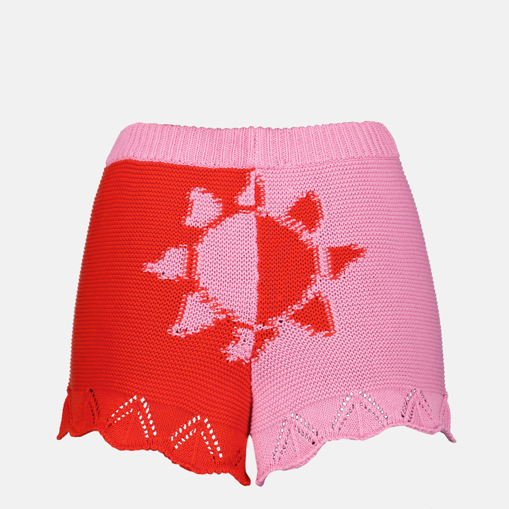 Shorts Mini shorts Moon in maglia crochet rossi Marine Serre Rouge Femme
