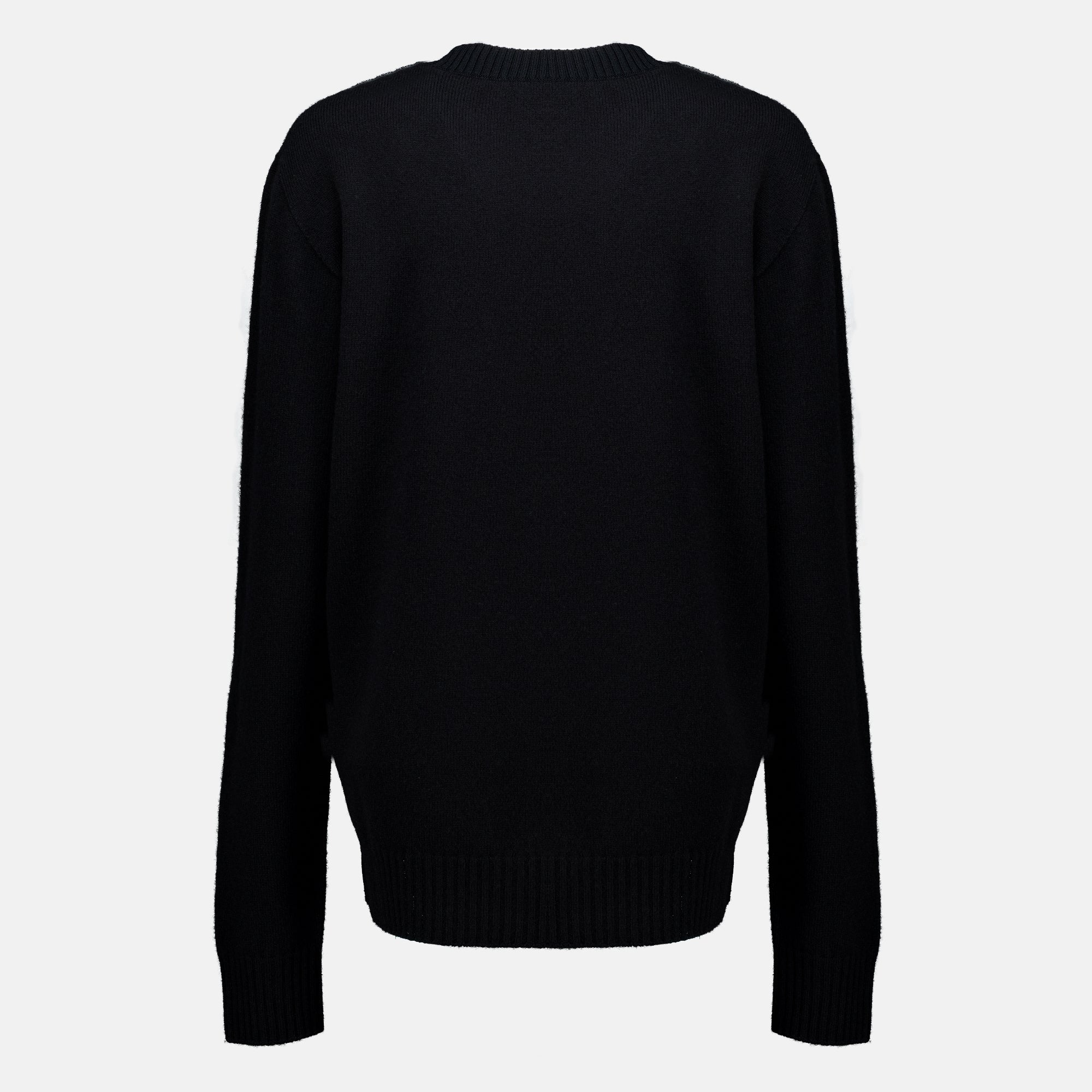 Maille Schwarzer Wollpullover Courrèges Noir Femme