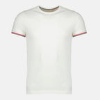 Bild des weißen Rand-T-Shirts der Marke Moncler für Herren - Frühjahr-Sommer 2026 - Vorderansicht