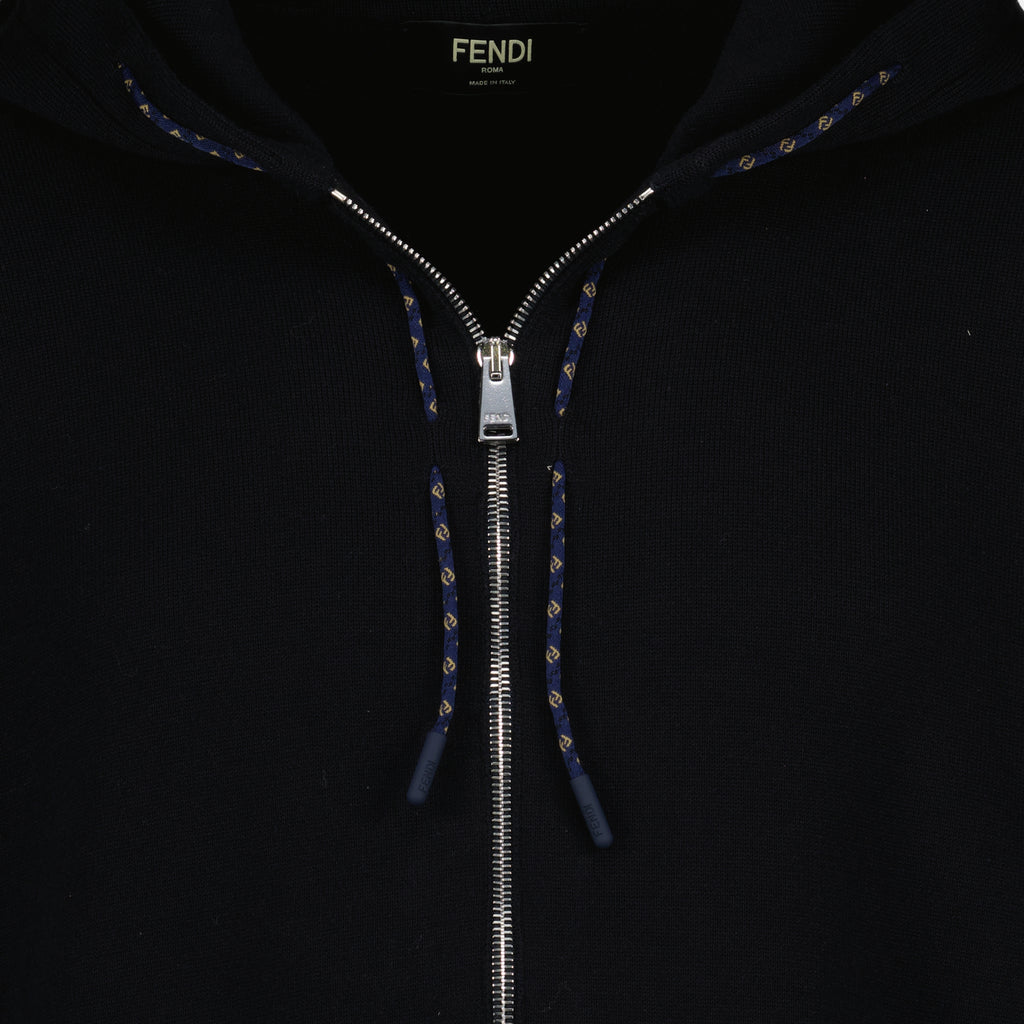 Vestes Zipped cashmere sweatshirt in blue Fendi Bleu foncé Homme