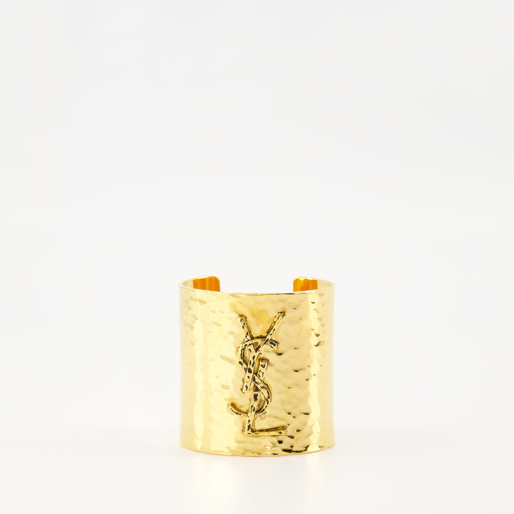 Image of the Cassandre Cuff from the brand Saint Laurent for Women - Spring-Summer 2025 - Front View