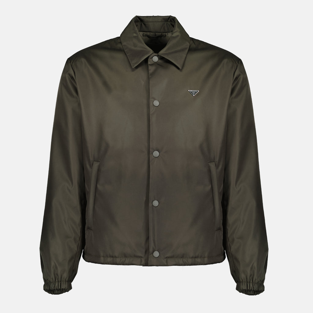 Imagen del artículo Chaqueta de nailon kaki de Prada para Hombre - Temporada Primavera-Verano 2026 - Vista Frontal